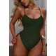 thumbnail image 5 of Traje de baño para mujer, traje de baño de una pieza de corte alto fruncido con control de barriga Monokini Bikini, 5 of 5