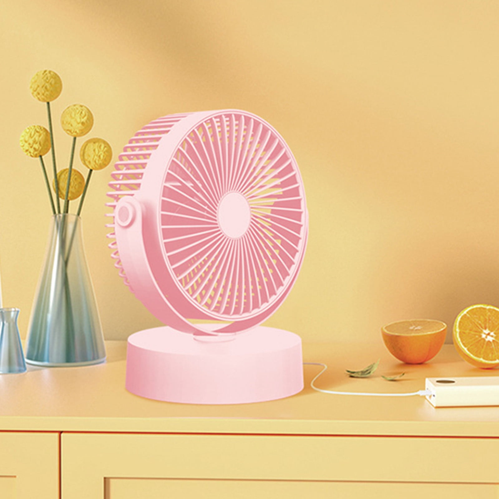 Lhked Fans For Bedroom Portable Pedestal Fan - Foldaway Standing Fan Foldable Desk Fan, Wireless Use 1200Mah Rechargeable Battery, Control Telescopic 3Speed Quiet