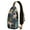 Beige-5, variant on Cute Adorable hedgehog Hedgehog and enchanted forest scene Colorful Print Sling Bag Crossbody Daypack, Multiple Compartments, Fashionable appearance, Ideal for city walks, travelers