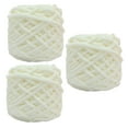 thumbnail image 3 of EHJRE 3 Skeins Chunky Chenille Yarn 70M Long for Throw Blanket Crocheting Knitting White, 3 of 9