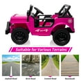 thumbnail image 5 of EastVita 12V Ride on Truck Car with Remote Control/ Spring Suspension/ Various Speeds/ LED Lights/ Music /Safety Belt, Electric Ride on Car Toys for Kids 3+, 5 of 8