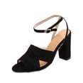 thumbnail image 2 of Nuevas sandalias de tacón alto con hebilla para mujer, sandalias de ante con boca de pescado para mujer Wmkox8yii nm4012, 2 of 9