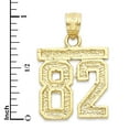 thumbnail image 5 of 10k Solid Gold Number Eighty One Necklace with 16" Rolo Chain, #81 Gold Charm Pendant Jewelry for Athletes, Sports Gifts for Him and Her, 5 of 5