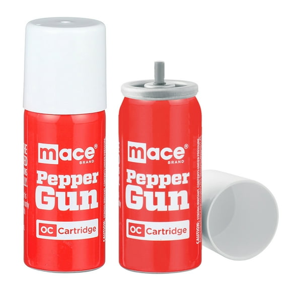 Mace Pepper Gun Refill Cartridges, 2-Pack OC Pepper Spray