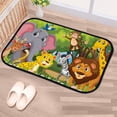thumbnail image 5 of Floor Door Mats Bath Rugs Animals in Jungle , Entry Rug Non-Slip Washable Indoor Door Mat, Small Oriental Accent Throw Rug for Bedroom Kitchen Entryway Bathroom 36x24in Carpet Runner, 5 of 7