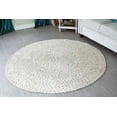 thumbnail image 2 of 6 ft Natural Beige Round Wool Rug for Living Room Braided Non-slip Reversible Handwoven Area Rug by MystiqueDecors - 6', 2 of 6