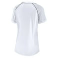 thumbnail image 3 of Women's Fanatics White Oakland Athletics Play Calling Raglan V-Neck T-Shirt, 3 of 3