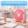 thumbnail image 6 of Comfort Zone 9" Portable Box Fan, Pink, 6 of 6