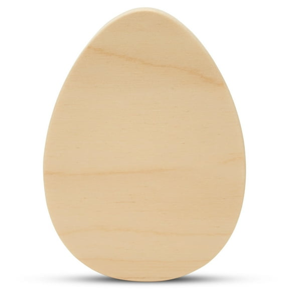 Chunky Wooden Egg Cutout 4-inch, Pack of 25 Unfinished Spring Cutouts for Classroom Crafts & Easter Tiered Tray Decor, by Woodpeckers