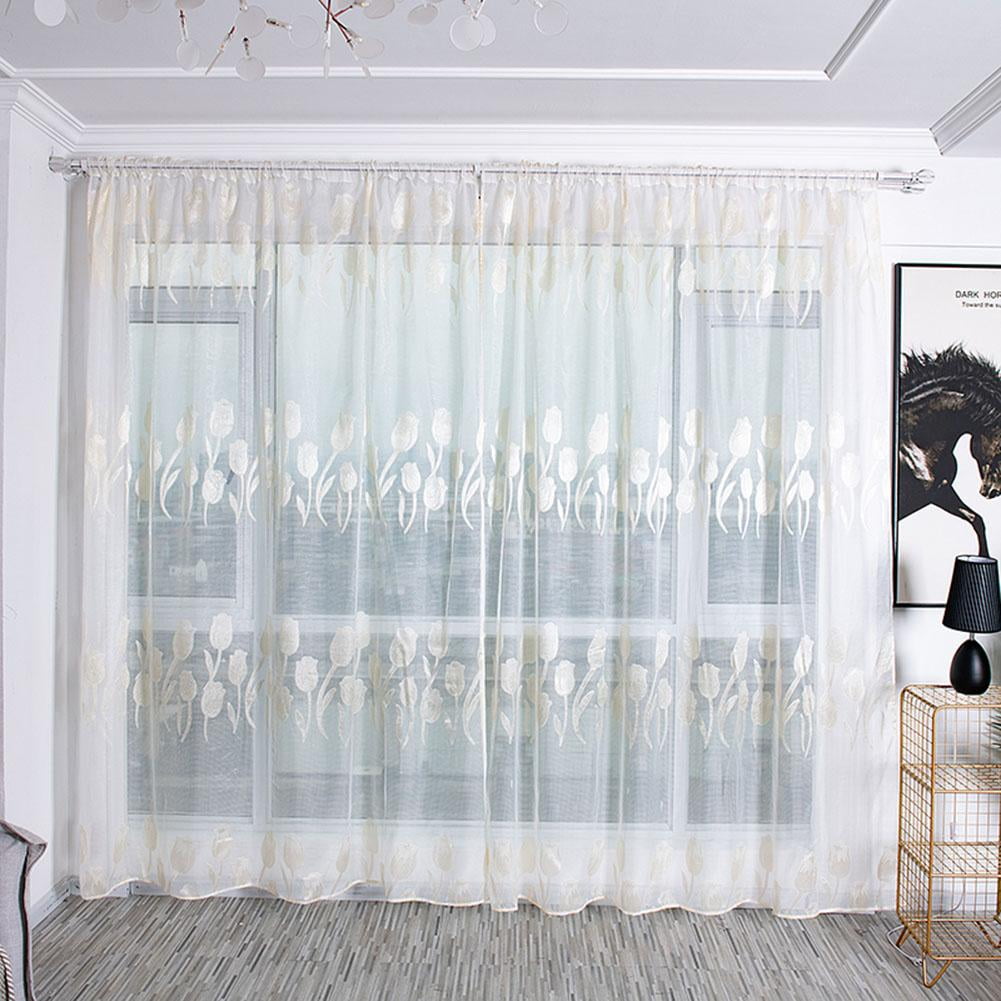 YLSHRF Anti-mosquito Super Soft Sheer Voile Drape Flower ...