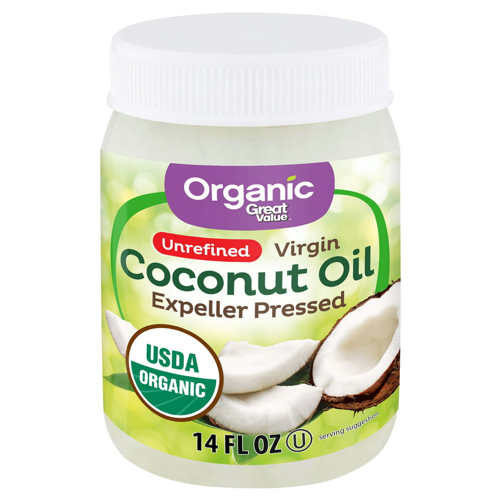 Great Value Organic Unrefined Virgin Coconut Oil, 14 fl oz - Walmart ...