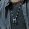 thumbnail image 2 of HOOUN Men's Angel Wings Pendant Necklace with Stainless Steel Chain Jewelry, 2 of 5