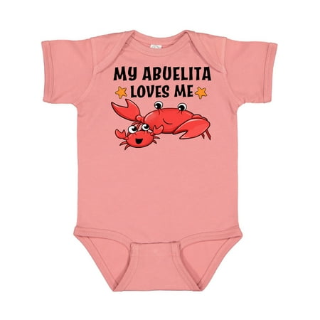 

Inktastic My Abuelita Loves Me- cute crab family Gift Baby Boy or Baby Girl Bodysuit