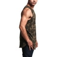 thumbnail image 4 of G-Style USA Solid Color Long Length Curved Hem Tank Top - Camo - 4X-Large, 4 of 5