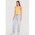 thumbnail image 3 of Women's Seamless Rib Knit Cropped Racerback Tank Top, 3 of 4
