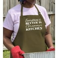 thumbnail image 3 of ThisWear Mother's Day Gift Everything is Better in Grammy's Kitchen Two Pocket Apron Military Green, 3 of 7