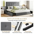 thumbnail image 6 of Sha Cerlin Light Grey Full Fabric Platform Bed Frame with 4 Storage Drawers & Adjustable Headboard, Adult, 6 of 8