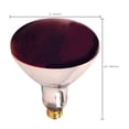 thumbnail image 4 of Satco S4998 250 Watt R40 Dimmable Red Heat Lamp Bulbs, 4 of 15