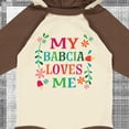 thumbnail image 4 of Inktastic My Babcia Loves Me Girls Long Sleeve Baby Bodysuit, 4 of 5
