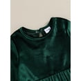 thumbnail image 6 of Wassery Toddler Girls Christmas Princess Dress Clothes 9M 12M 18M 24M 2T 3T 4T Kids Girls Long Sleeve Velvet A-line Dress Fall Christmas Themed Clothing for Baby Girls, 6 of 9