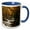 Blue/White, variant on 3drose, Usa, Tennesse. Fall Foliage Along a Stream in the Smoky Mountains., 11oz Mug