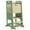 Green, variant on Toddler Standing Tower, Kids Kitchen Stool Helper 3 Levels Adjustable Height Wooden Toddler Step Stools for Learning New Skills