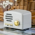 thumbnail image 6 of Mduoduo Retro Radio Bluetooth-Compatible Speaker Mini Wireless Radio Vintage Speaker Portable Small Bluetooth Speaker Support USB(White), 6 of 11