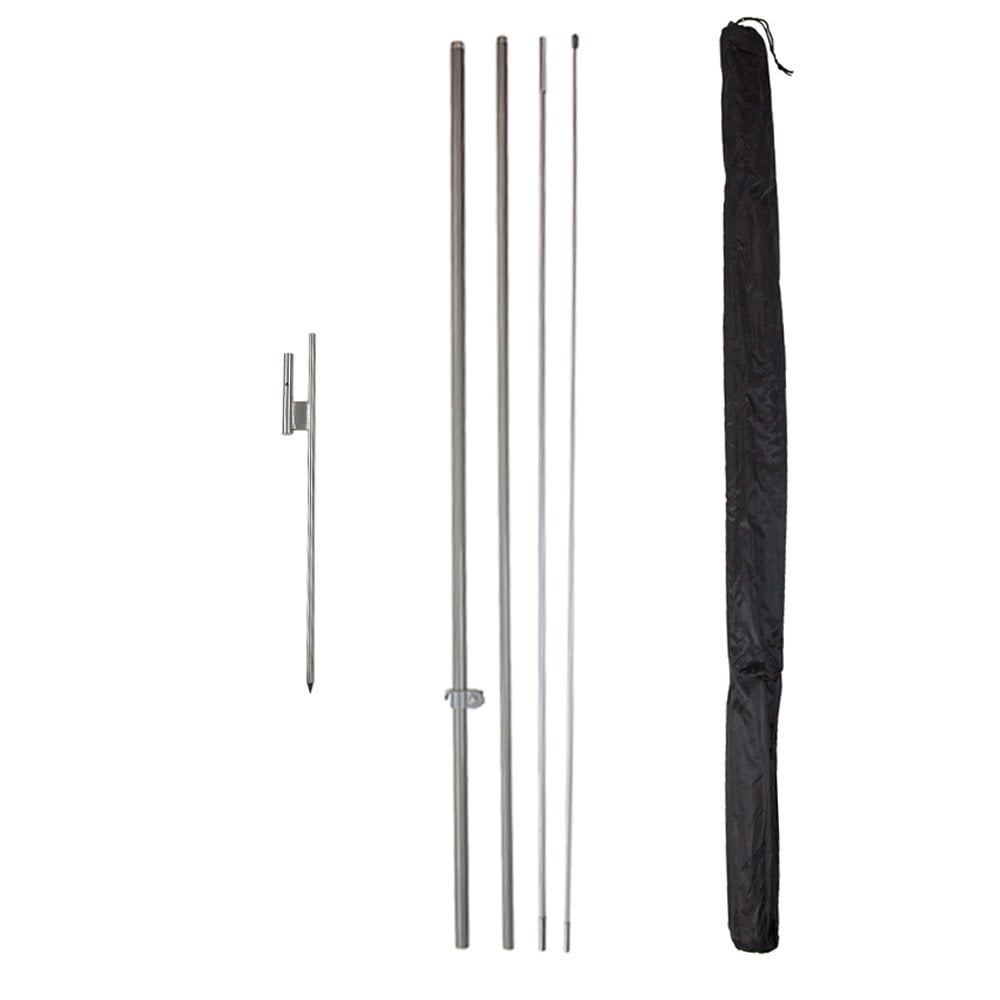 Windless Large Feather Flag Pole Set Kit - Swooper Flag ...