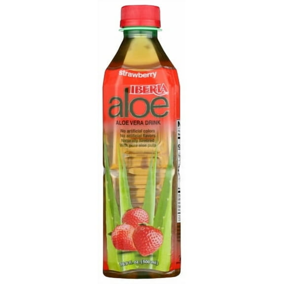 (Pack of 24) Iberia Drink Aloe Vera Strawberry 16.9 fl oz
