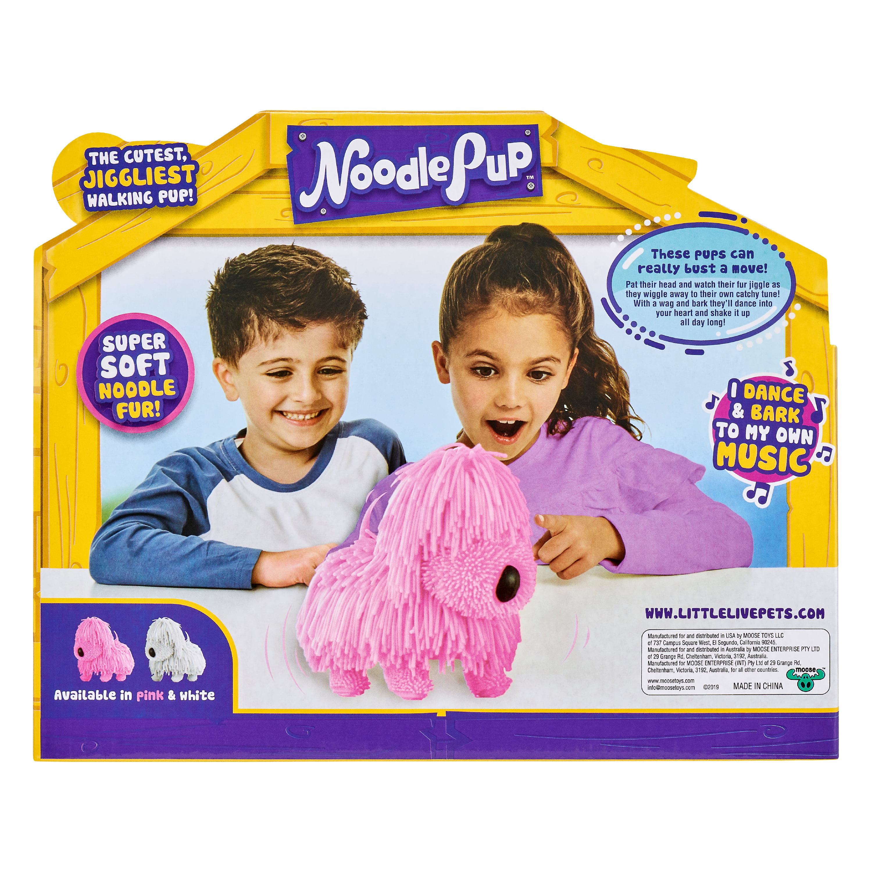 Little Live Pets Noodle Pup White Interactive Toy Dog for sale online