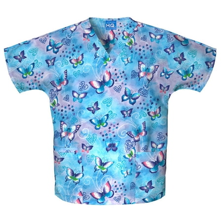 

Workwear Prints Women Medical Scrubs Top V-Neck Plus Size 4700 4XL Fly By Night