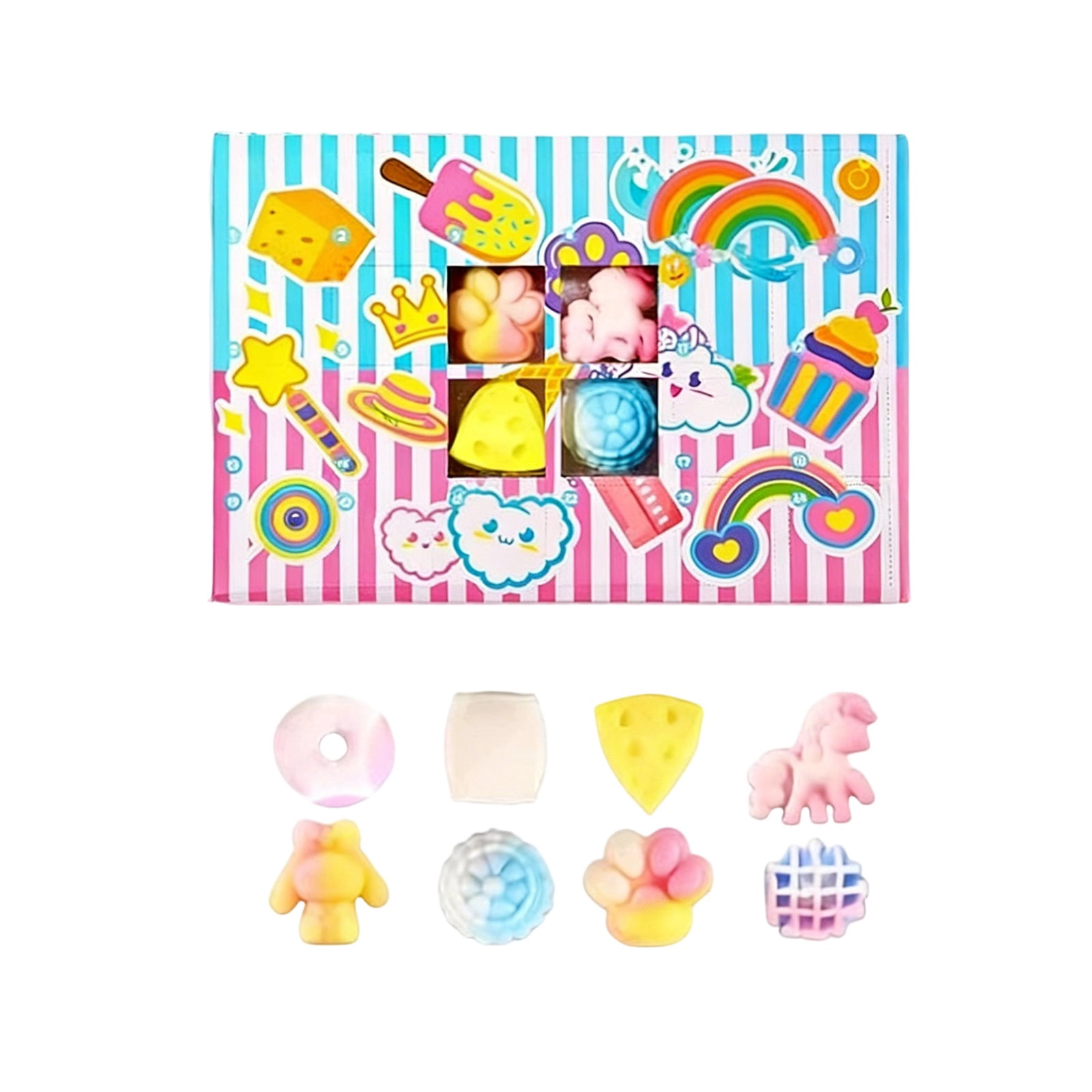 24 Pack Relaxation Squeeze Toys 18X12 in 3D Blind Box Squeeze Toys for Relaxation Toys Valentines Day Gifts for Student Classroom Party Favors