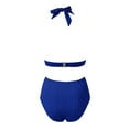 thumbnail image 2 of Aayomet Bathing Suit Women Swimwear Bikinis Striped Prints Swimsuit Swimsuit Ladies Shorts Two Piece Swimwears Tankinis Set,Blue S, 2 of 4