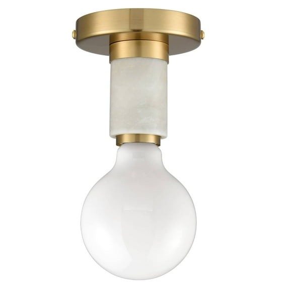 Claxy Gold Ceiling Light with Marble Bulb Base