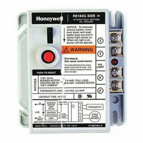 (Price/Each)Honeywell R8184G4082 Cad Cell Relay (45 Sec W/ Alarm Cont.)
