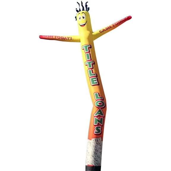 Title Loans 20 Foot Tall Inflatable Tube Man Air Powered Dancing Puppet for Outdoors, Replacement Dancer Only