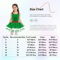 thumbnail image 7 of iEFiEL Girls Christmas Snowman Costume Velvet Puff Sleeves Ballet Tutu Dress Leotard Green-A 8, 7 of 7