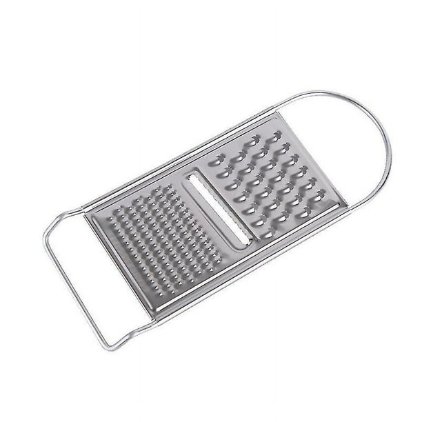 Rallador plano de acero inoxidable con base antideslizante, rallador de ajo de mano, utensilio de cocina para jengibre, mango suave