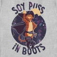 thumbnail image 2 of Women's Puss in Boots: The Last Wish Soy Puss in Boots  Graphic Tee Athletic Heather X Large, 2 of 4