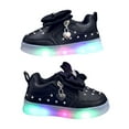 thumbnail image 6 of Staki Light up Shoes Toddler Kids LED Sneakers for Girls Hook&Loop Low Light Up Shoes LED Girls(Black,5.5 Big Kid), 6 of 8