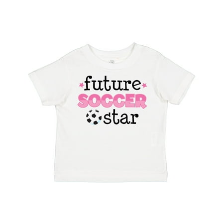 

Inktastic Future Soccer Star Girls Gift Toddler Toddler Girl T-Shirt