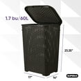 thumbnail image 2 of Superio Laundry Hamper Palm Luxe Collection 1.7 Bushel (Brown), 2 of 2