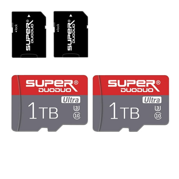 2PACS MEMORY CARD MINI Card Fast Speed with Adpter for Camera,Smartphone,Laptop