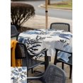 thumbnail image 4 of Outdoor Tablecloth with Umbrella Hole & Zipper, Navy Blue Sea Turtle Coastal Square Tablecloth 54x54 Inch, Beach Black Coral Nautical Rustic Patio Table Cover Waterproof Table Cloth for Picnic/Party, 4 of 7