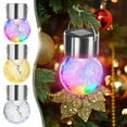 thumbnail image 1 of Xihbxyly Lámpara Colgante Solar para Exteriores, Led de Cristal Agrietado, Diseño de Ratán de Bajo Consumo, Decoración para Jardín y Patio, Resistente a La Intemperie, Ideal para Fiestas y Bodas, Jue, 1 of 7