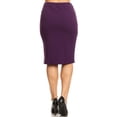thumbnail image 3 of Women's Plus Size Casual Solid Pencil Skirt, 3 of 4