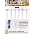thumbnail image 2 of Chase Secret Jeans for Women High Waist Stretch Button Fly Bell Bottoms Jeans Flare Denim Pants Size 6, 2 of 5