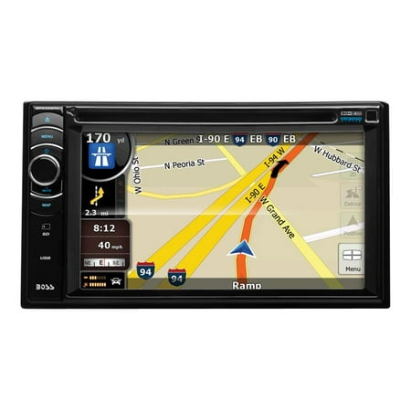 BOSS Audio - 6.2" - Built-in Navigation - Bluetooth - In-Dash CD/DVD/DM Receiver - Black