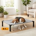 thumbnail image 5 of Niubya Elevated Dog Bed, Portable Raised Cot with Washable Mesh, Medium (42"L x 30"W x 8.4"), HGrey, 5 of 6