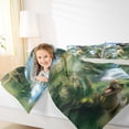 thumbnail image 3 of Manfei Dinsaur King Size Comforter Sets,Wild Animal Bedding Comforter Set,Tropical Botanical Monstera Bedding Set For Boys Kids,Ultra Soft Home Decor Reversible,3 Pieces, 3 of 7